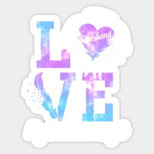 Love Husband My Guardian Angel Sticker